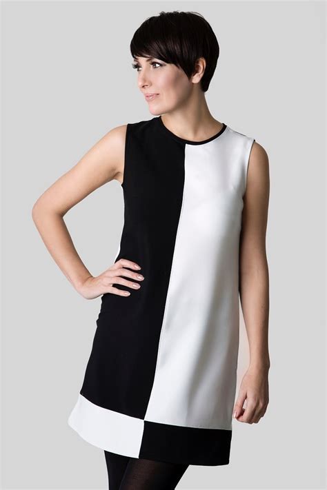 Chic Black and White Mod Dress for Effortless Style